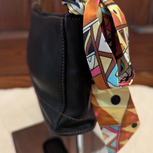 COACH vintage 9311 mini black leather bag baguette - Picture 4 of 11